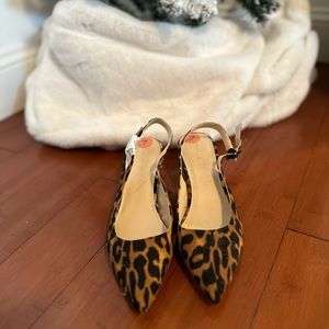 Marc fisher sling back leopard kitten heels NWT Sz 7